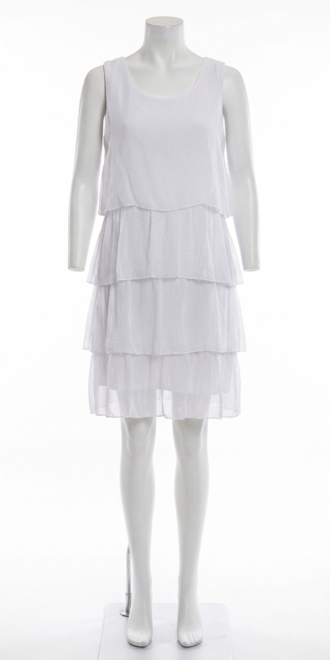 NEW GIGI MODA sora silk dress in white